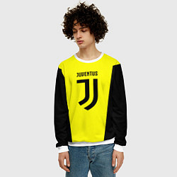 Свитшот мужской Juventus sport geometry yellow, цвет: 3D-белый — фото 2