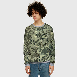 Свитшот мужской Оливковый хаки паттерн, цвет: 3D-меланж — фото 2