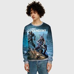 Свитшот мужской The first descendant персонажи, цвет: 3D-меланж — фото 2
