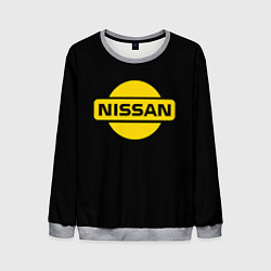 Свитшот мужской Nissan yellow logo, цвет: 3D-меланж