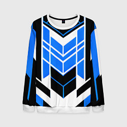 Мужской свитшот Blue and black stripes on a white background