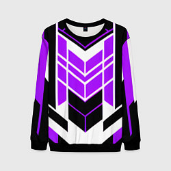 Мужской свитшот Purple and black stripes on a white background