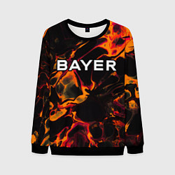 Свитшот мужской Bayer 04 red lava, цвет: 3D-черный