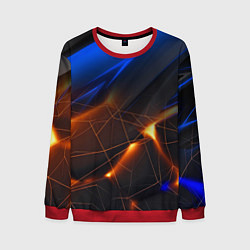 Мужской свитшот Синяя абстракция с желтыми плитами