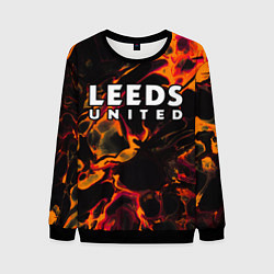 Свитшот мужской Leeds United red lava, цвет: 3D-черный