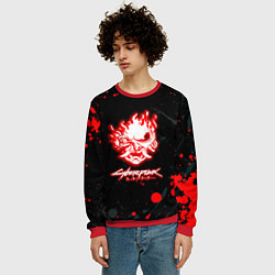 Свитшот мужской Samurai flame logo, цвет: 3D-красный — фото 2