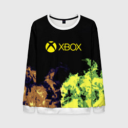 Свитшот мужской Xbox game flame, цвет: 3D-белый