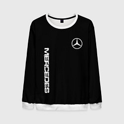 Свитшот мужской Mercedes benz logo white auto, цвет: 3D-белый