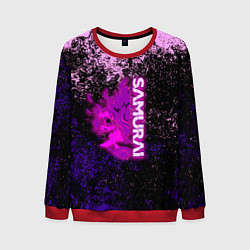 Свитшот мужской Samurai neon logo краски, цвет: 3D-красный