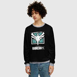 Свитшот мужской Rainbow six logo game ubisoft, цвет: 3D-меланж — фото 2