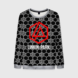 Свитшот мужской Linkin park logo pattern, цвет: 3D-меланж