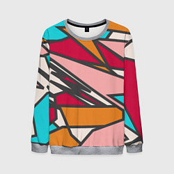 Свитшот мужской Забавная геометрия, цвет: 3D-меланж