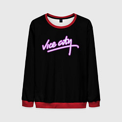 Свитшот мужской Vice city logo neon, цвет: 3D-красный