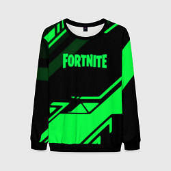 Свитшот мужской Fortnite geometry green, цвет: 3D-черный
