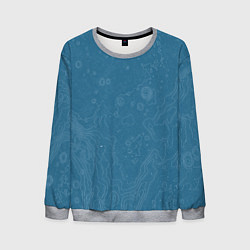 Мужской свитшот Абстрактная карта рельефа луны