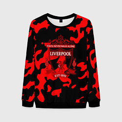 Свитшот мужской Liverpool камуфляжный стиль, цвет: 3D-черный