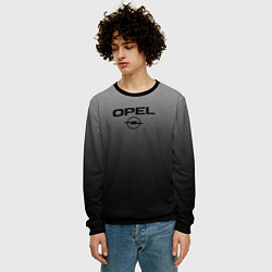 Свитшот мужской Opel тёмно-серый градиент, цвет: 3D-черный — фото 2