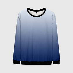 Свитшот мужской Бело синий градиент, цвет: 3D-черный