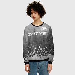 Свитшот мужской Zotye - grey gradient посередине, цвет: 3D-черный — фото 2