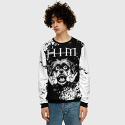 Свитшот мужской HIM рок пес, цвет: 3D-черный — фото 2
