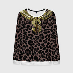 Мужской свитшот Костюм богача с золотой цепью