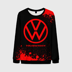 Свитшот мужской Volkswagen - red gradient, цвет: 3D-черный