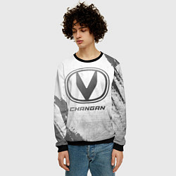 Свитшот мужской Changan - white gradient, цвет: 3D-черный — фото 2