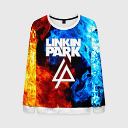 Свитшот мужской Linkin park битва огней, цвет: 3D-белый