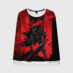 Свитшот мужской Берсерк Гатс в броне скелета, цвет: 3D-белый