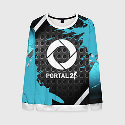 Свитшот мужской Portal game краски, цвет: 3D-белый