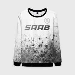 Мужской свитшот Saab - white gradient посередине