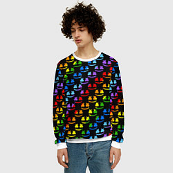 Свитшот мужской Marshmello dj colors, цвет: 3D-белый — фото 2