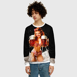 Свитшот мужской Шотландское пиво - пенная вечеринка, цвет: 3D-белый — фото 2