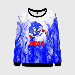 Свитшот мужской Sonic flame blue, цвет: 3D-черный