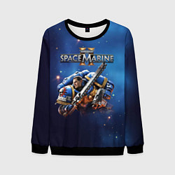 Свитшот мужской Captain Titus Warhammer 40000 space marine 2, цвет: 3D-черный
