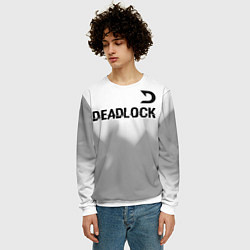 Свитшот мужской Deadlock glitch на светлом фоне посередине, цвет: 3D-белый — фото 2