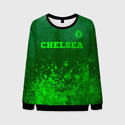 Мужской свитшот Chelsea - green gradient посередине