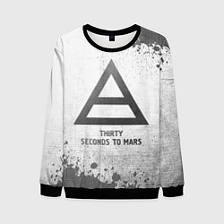 Мужской свитшот Thirty Seconds to Mars - white gradient