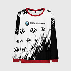 Свитшот мужской BMW x honda pattern, цвет: 3D-красный