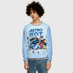Свитшот мужской Astro Bot - Game, цвет: 3D-меланж — фото 2