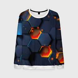 Мужской свитшот Шестигранники с подсветкой