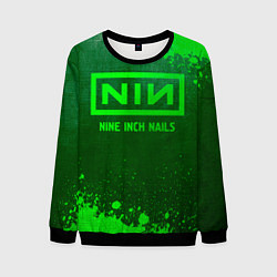 Мужской свитшот Nine Inch Nails - green gradient