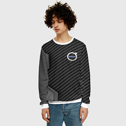 Свитшот мужской Volvo carbon car, цвет: 3D-белый — фото 2