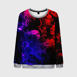 Мужской свитшот Неоновый цветок в дыму