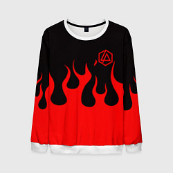 Мужской свитшот Linkin park logo fire