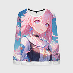 Свитшот мужской Honkai Star Rail March 7th beauty, цвет: 3D-белый