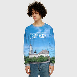 Свитшот мужской Град Свияжск музей-заповедник, цвет: 3D-меланж — фото 2