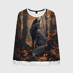 Свитшот мужской Пепельный лис, цвет: 3D-белый