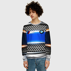 Свитшот мужской BMW metal machine, цвет: 3D-меланж — фото 2