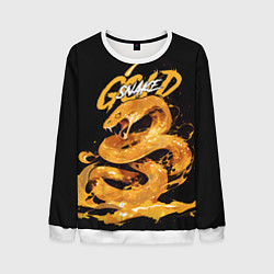 Свитшот мужской Gold snake, цвет: 3D-белый